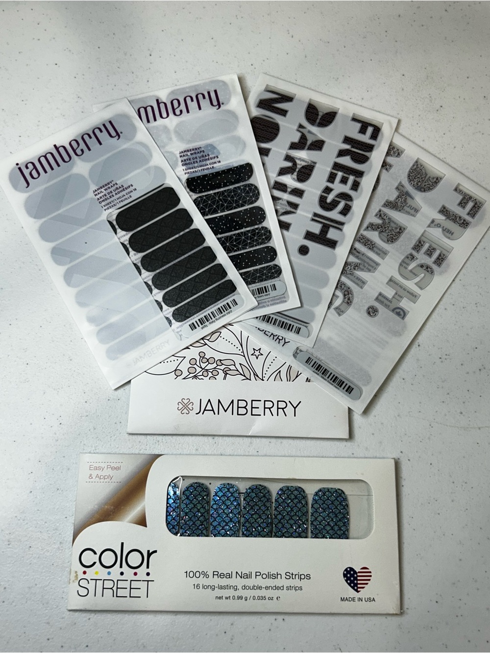 Jamberry | 4 Unopened Jamberry Nail Wraps and 1 Unopened Color Street Nail Wrap